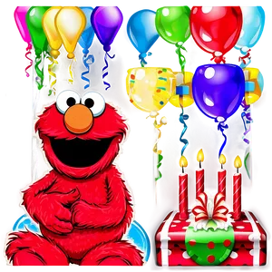 Elmo Birthday Party Planning Png Efu59 PNG Image