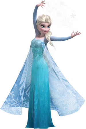 Elsa Casting Ice Magic Frozen PNG Image