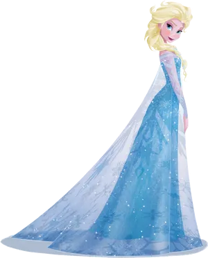 Elsa Frozen Character Illustration PNG Image