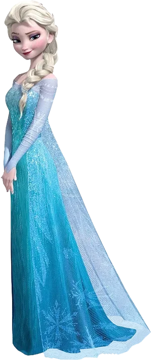 Elsa Frozen Queen Character PNG Image