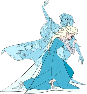 Elsa Frozen Queen Pose PNG Image