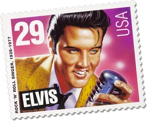 Elvis Presley U S A Stamp PNG Image