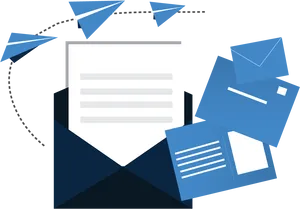 Email Communication Concept PNG Image