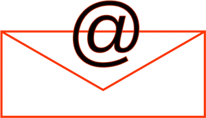 Email Icon At Symbol Outline PNG Image