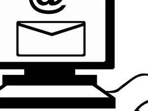 Email Icon Whiteon Monitor PNG Image