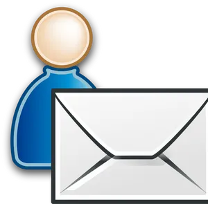 Email Iconwith Person Figure PNG Image