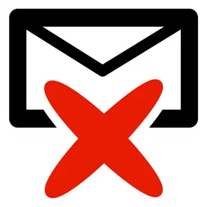 Email Iconwith Red X PNG Image