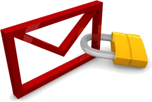 Email Security Lock Concept PNG