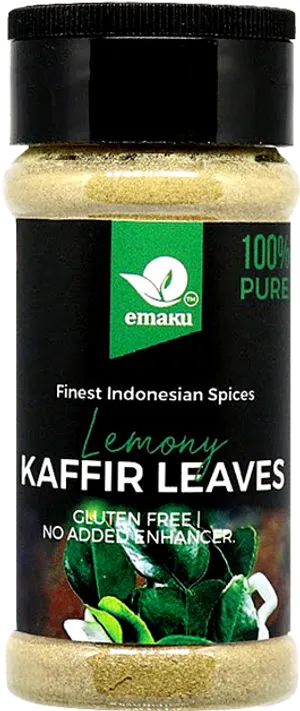 Emaku Kaffir Lemon Leaves Spice Jar PNG Image