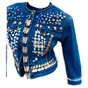 Embellished Denim Jacket Png War93 PNG Image