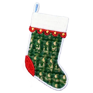 Embroidered Christmas Stocking Png Hyj8 PNG Image