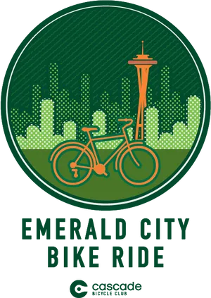 Emerald City Bike Ride Poster PNG Image