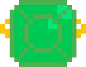 Emerald Gemstone Pixel Art PNG Image