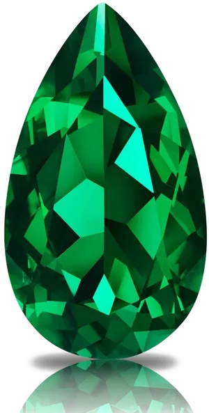 Emerald Gemstone Reflection PNG Image