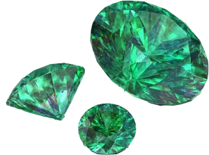 Emerald Gemstones Collection PNG Image