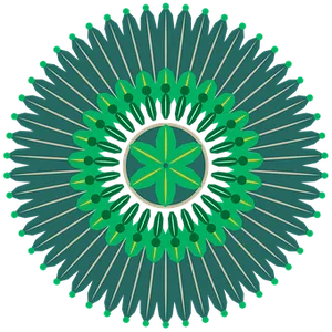 Emerald_ Geometric_ Mandala_ Art PNG