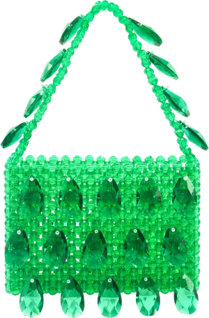 Emerald Green Crystal Purse PNG Image