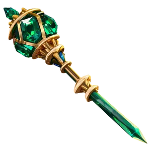 Emerald Scepter Png 06282024 PNG Image