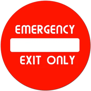 Emergency Exit Only Sign PNG Image