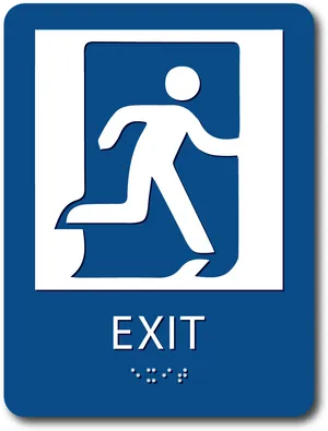 Emergency Exit Sign Graphic PNG Image