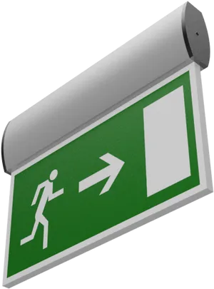 Emergency Exit Sign3 D PNG Image