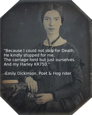 Emily Dickinson Hog Rider Parody PNG Image