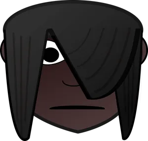 Emo Cartoon Character Expression PNG Image