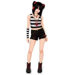 Emo Fashion Outfit Png Upb PNG Image