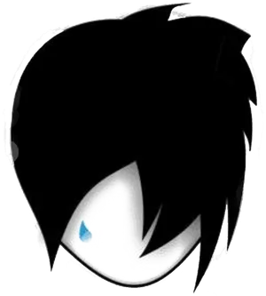 Emo Hairstyle Silhouette PNG Image