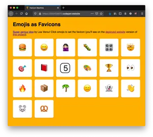 Emoji Favicon Selection Tool Screenshot PNG Image