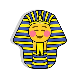 Emoji Pharaoh Cartoon PNG Image
