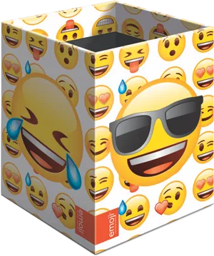 Emoji Printed Box Design PNG Image