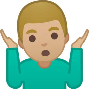 Emoji Shrug Gesture Illustration PNG Image