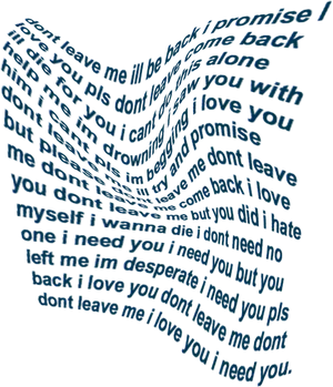 Emotional_ Typography_ Abyss PNG Image