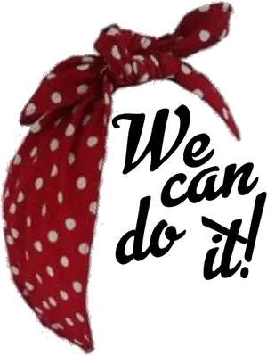 Empowerment Red Polka Dot Bandana PNG Image