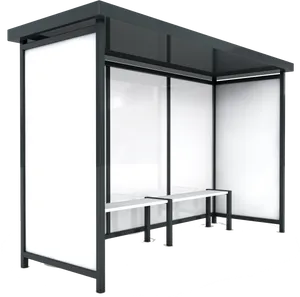 Empty Bus Shelter Advertisement PNG Image