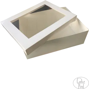 Empty Cake Boxwith Transparent Lid PNG Image