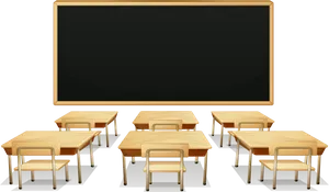 Empty Classroom Setup PNG Image