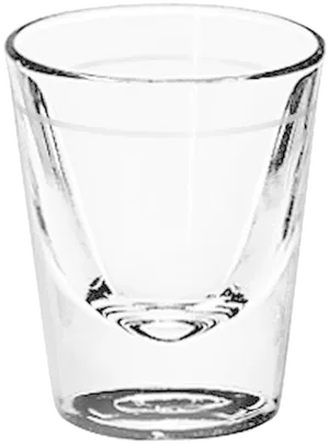 Empty Clear Glass Shot Glass PNG Image