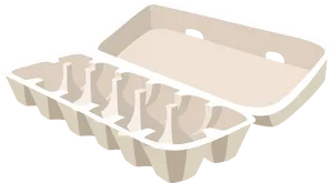 Empty Egg Carton Illustration PNG Image