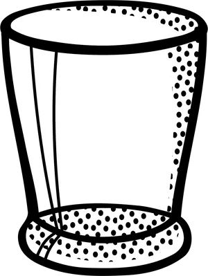 Empty Glass Line Art Illustration PNG Image