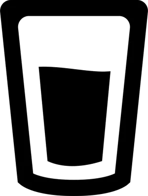 Empty Glass Outline Vector PNG Image