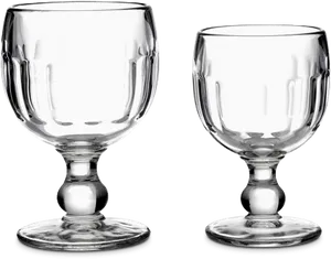 Empty Glassware Two Stemmed Glasses PNG Image