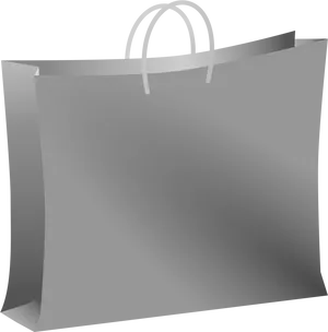 Empty Gray Shopping Bag PNG Image