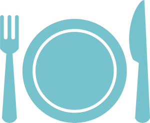 Empty Plate Setting Icon PNG Image