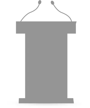 Empty Podium Silhouette PNG Image