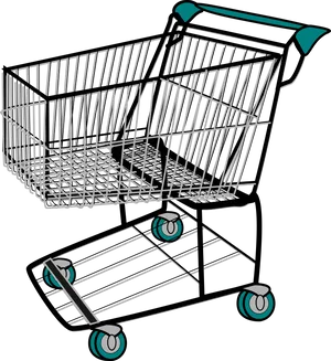 Empty Shopping Cart Illustration PNG Image