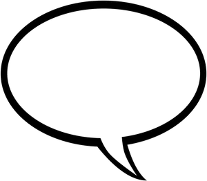 Empty Speech Bubble Outline PNG Image