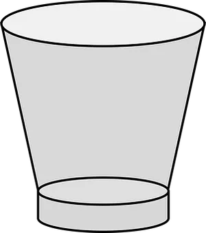 Empty Whiskey Glass Vector PNG Image