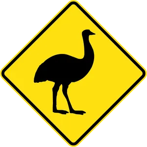 Emu Warning Sign PNG Image